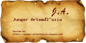 Junger Artemíszia névjegykártya